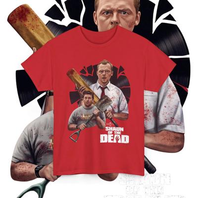 Футболка Shaun Of The Dead 100% Хлопок Мужские Футболки Верх Комикс-Арт Унисекс Тяжелый Хлопок Футболка