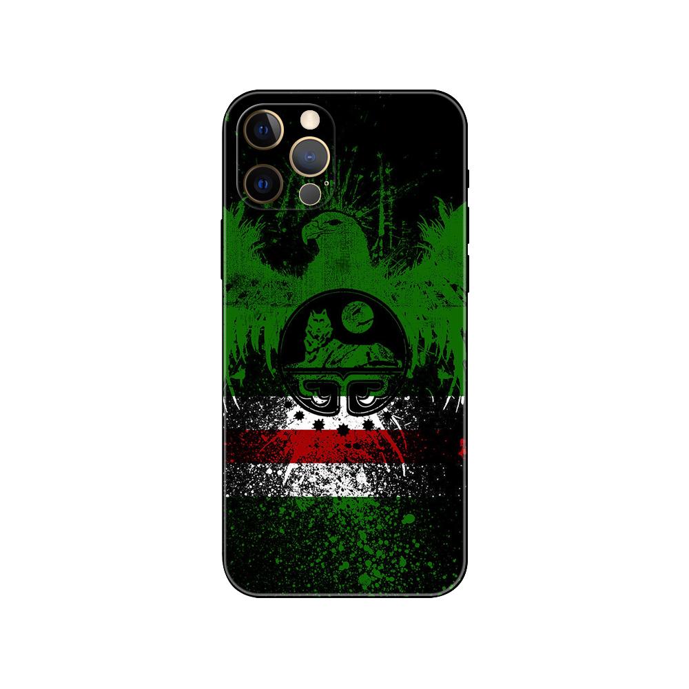 Chechen Coat Of Arms Phone Case for Iphone 5 5s 2020se 6 6s 7 8 Plus X 10 XR XS 11 12 13 Mini Pro MAX Black Tpu Back Cover