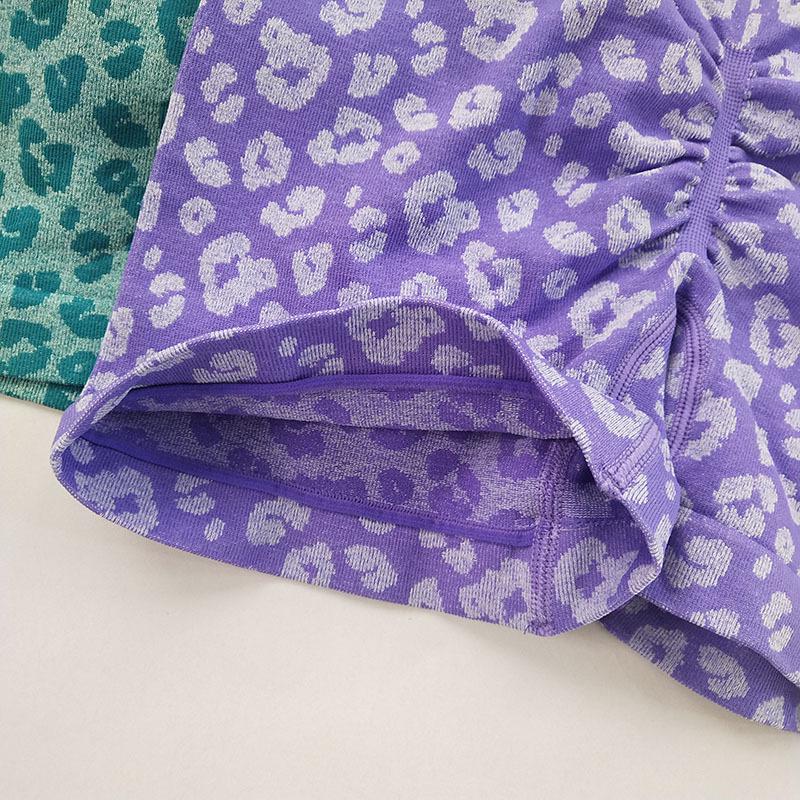 Женские леггинсы для йоги с высокой талией и леопардовым принтом, быстросохнущие - Утягивающие, стиль "персиковые ягодицы"