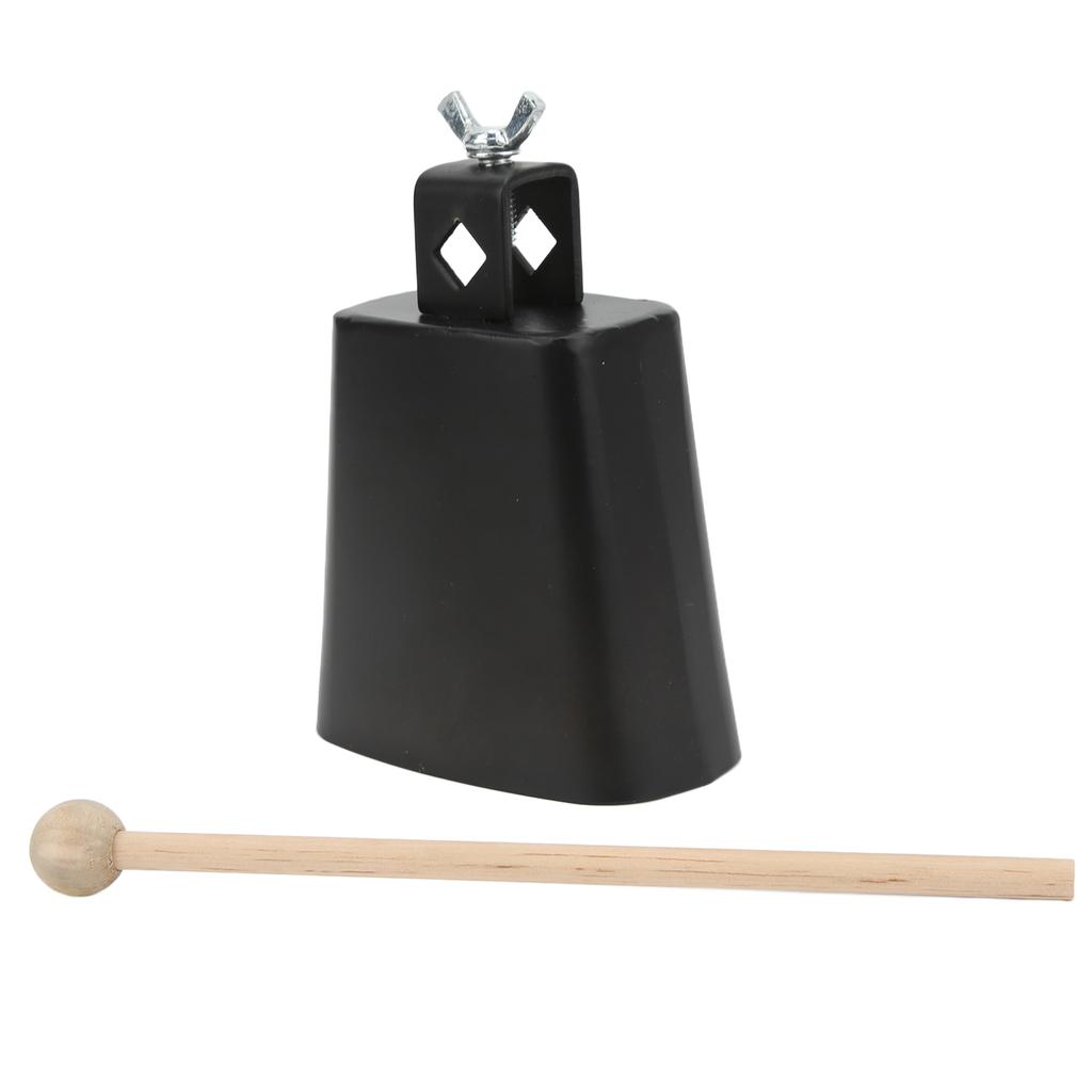 Metal Cow Bell Noise Maker Hand Percussion Instrument Cowbell with Stick for Drum Set4 Inch   10.2cm