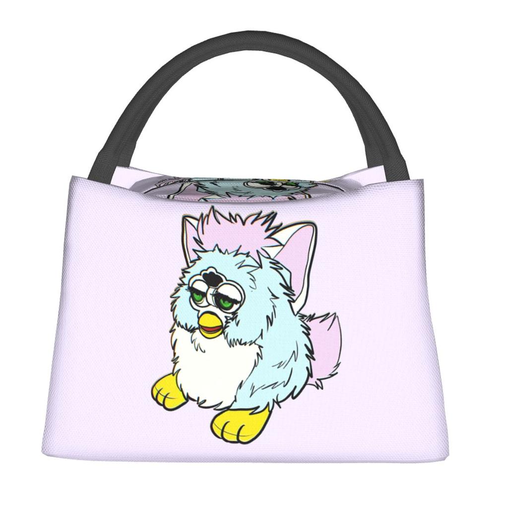 Furby Army Insulated Lunch Bag for Women Kids Portable Food Boxes Thermal Lunch Box Tote