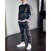 Men Set Male Sweatshirt Men's Autumn Gentlemen Sweatpants Multi-pocket Fashion Trousers High Street Jackets Sets