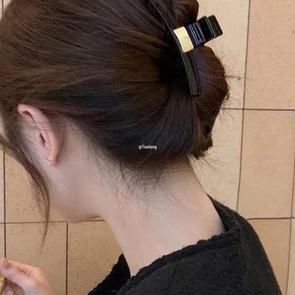 Корейская черная акриловая заколка-краб для волос для женщин