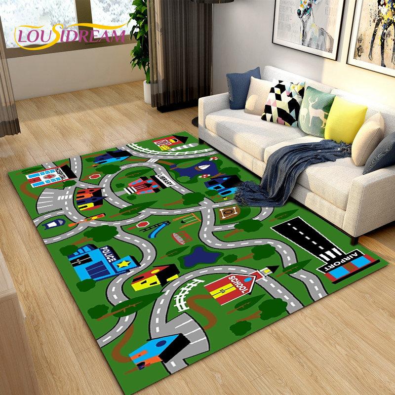 Детский детский игровой коврик, коврик для игровой комнаты, большой ковер для гостиной, спальни, ванной комнаты, нескользящий напольный коврик