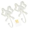 Pack of 2 Functional Bows Shaped Hooks Cast Iron for Wall Organization Space Saving Kitchen Hallway Closet Hanger