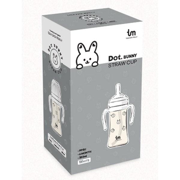 Toby & Molly PPSU Dobbani Чашка соломенная 280мл, белый, 1 шт.