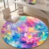 1 шт. Круглый ковер Floral Harmony для офиса, комнатный коврик, подходит для офиса, под офисные стулья, спальни, гостиной, домашнего декора, Decot094