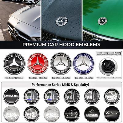 Значок-эмблема на капот автомобиля 57 мм Для Mercedes Benz AMG W212 W213 W205 W177 W247 W176 CLA CLS CLK CLG GLS Аксессуары для капота