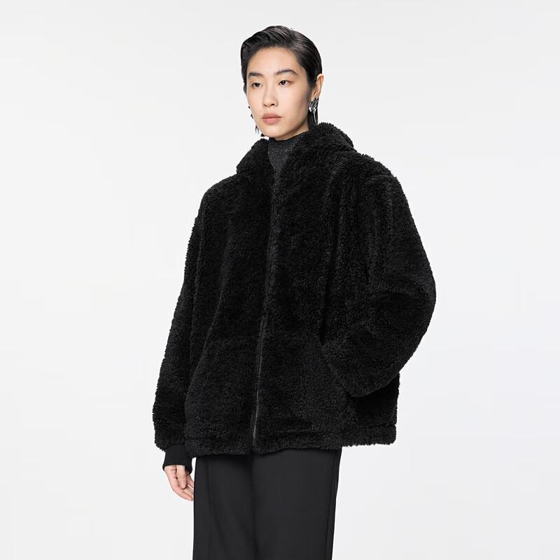 JNBY Faux Fur Hooded H-type Coat