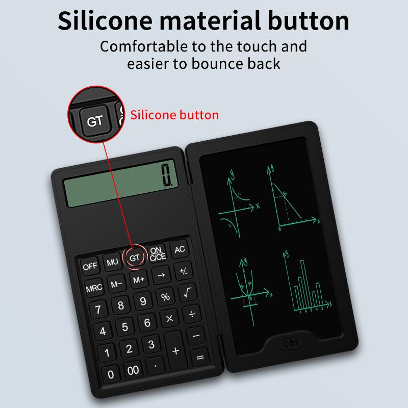 School Office 2 in 1 Scientific Calculator With Writing Tablet 12 Digit Display Mini Pocket Calculator