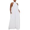 Women's High Neck Jumpsuit Sleeveless Jumpsuit Off Shoulder Wide Leg Jumpsuit