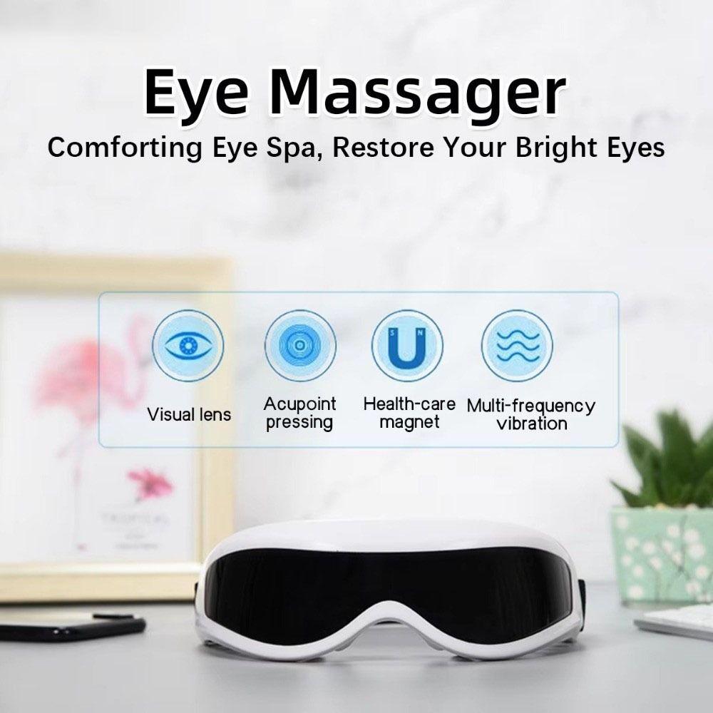 Adjustable Buckle Electric Eye Massager Magnetic Beads EMS Eye Relax Dark Circles Protection