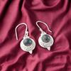 Rare Moss Agate Gemstone 925 Sterling Silver Jewelry Handcrafted Earrings 1.43" EE-117-39