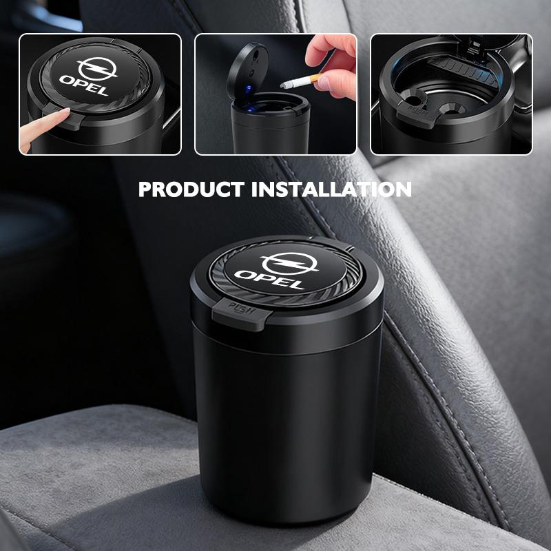 Для автомобиля Opel Однокнопочная открывашка пепельницы Держатель для окурков Аксессуары ADAM ASTRA J K CORSA E INSIGNIA MOKKA VIVA Meriva