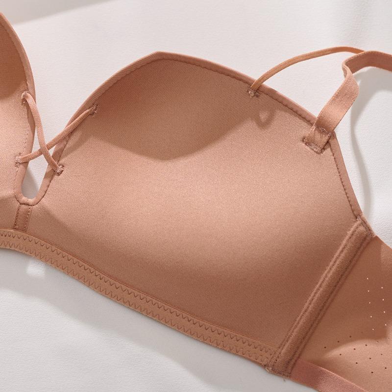 Сборный бюстгальтер, не оставляющий следов, тонкий летний удобный бюстгальтер с глубоким V-образным вырезом и стальным кольцом