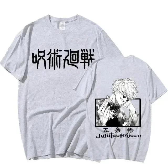 Смешная футболка Satoru Gojo Jujutsu Kaisen, летняя мужская футболка большого размера с коротким рукавом, повседневная, мягкая, Harajuku Redtube