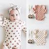 Newborn Baby Girl Long Sleeve Heart One Piece Rompers Bodysuits Jumpsuits Tops Infant Toddler Clothes