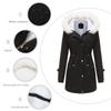 Jackets for Women Fleece Autumn and Winter Removable Hair Collar Women's Pie Over Long-sleeved Hooded Cotton Coat Velvet Coat Cotton Clothing Women