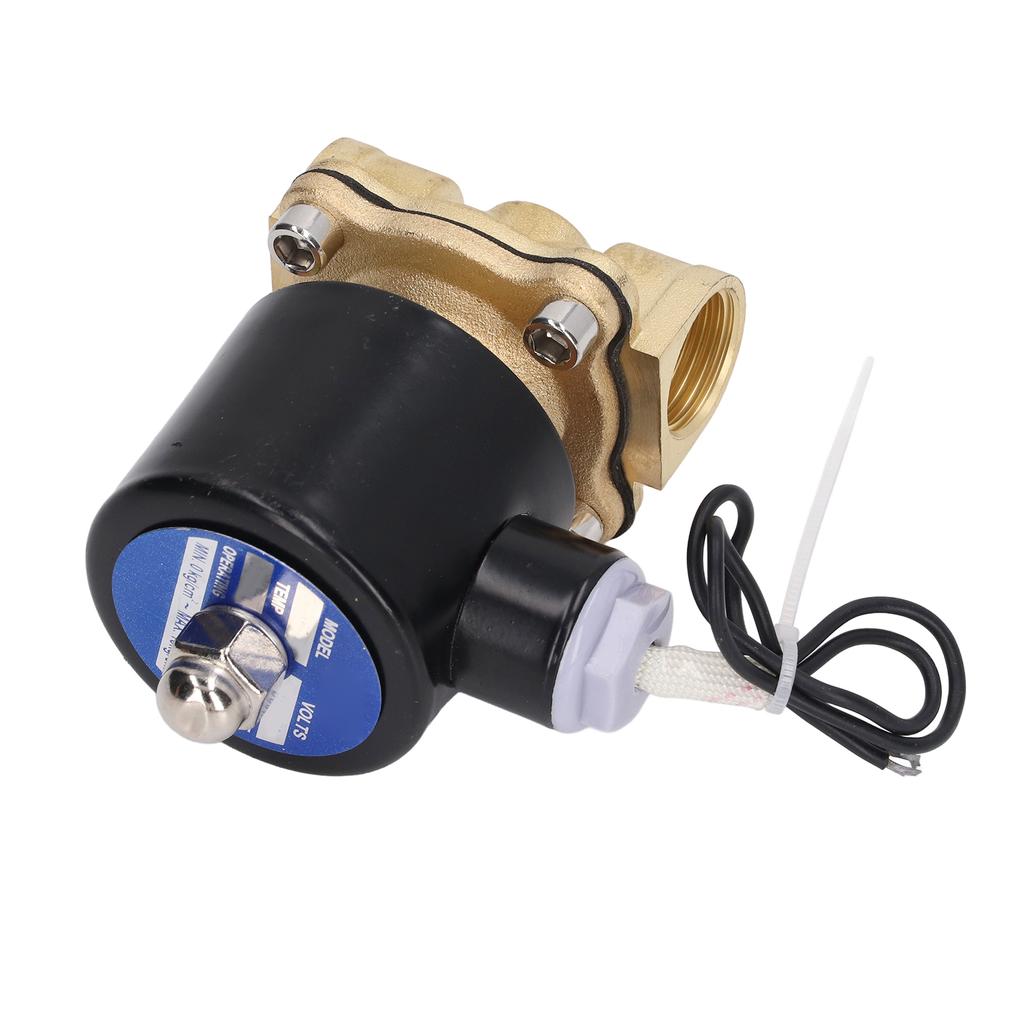 Электромагнитный клапан 2W Нормально закрытый Латунный Медный сердечник Катушка Электрический электромагнитный клапан для воды газа масла