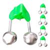 Fishing Rod Alarm 5 Pcs Fishing Bell Fish Bite Alarm Fishing Bells Clips Rod Clip Tip Fishing Bite Alarm with Double Alert Bells