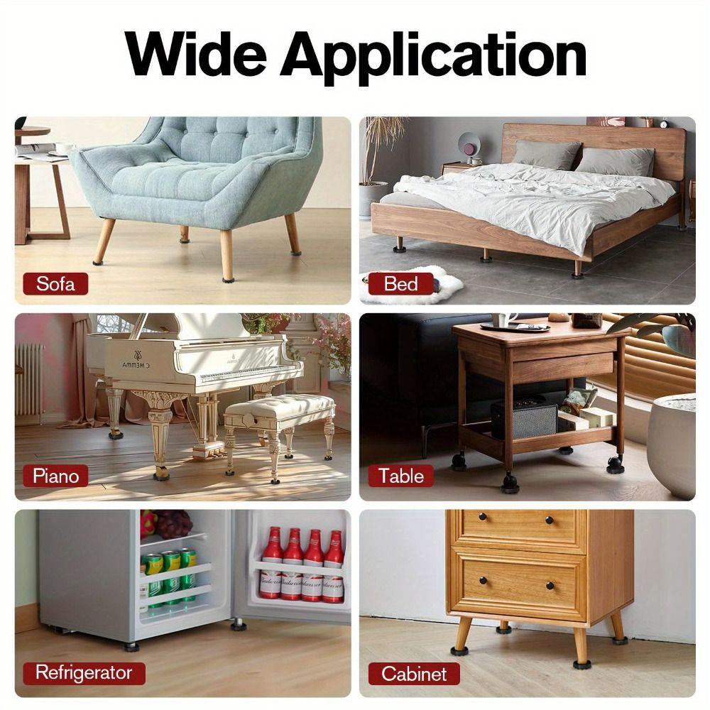 Black Brown Silent Table Leg Pads Diameter 5 Cm Round Sofa Coaster  Furniture and Sofa