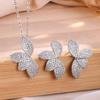 ZAKOL Luxury Marquise CZ Jewelry Set For Women Elegant Teardrop Crystal Dangle Earrings Bridal Wedding Party Jewelry Accessories