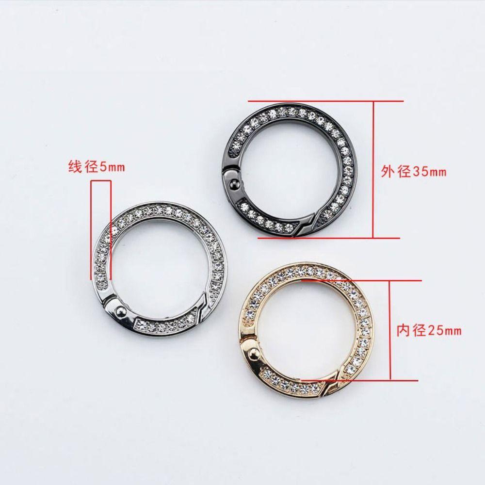 3 шт. Круглые пружинные пряжки-кольца 35 мм Пряжка для сумки/ремня Нажимной триггер Кошельки Сумки Пряжки