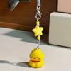 Keychain Pendant Resin Smooth Shiny Mini Size 3D Yellow Chicken Star Bead Design Keyring Bags Mobile Phone