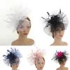 Large Wedding Feather Hair Fascinator On Headband Ladies Day Royal Ascot Races Aliceband Net