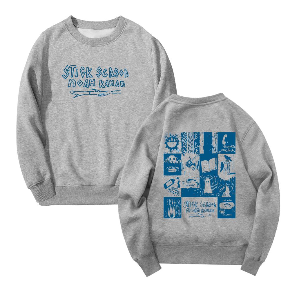 NOAH KAHAN Stick Season 2023 World Tour, толстовка большого размера, женский пуловер унисекс с длинными рукавами, свитшот с круглым вырезом, повседневный спортивный костюм