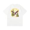 2026 Top Trendy Brand Rh American Ude High Street Logo Print Summer New Vintage Round Neck ShortSleeved TShirt Unisex And Unisex