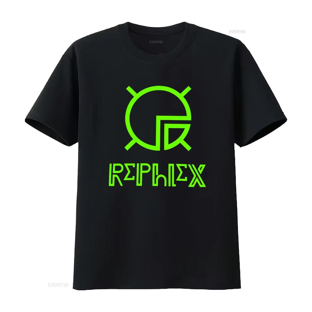 Neon Green Rephlex Records T Shirt Warp Aphex Twin 808 State Drexciya Techno Fashion vintage Washed fashion Casual homme