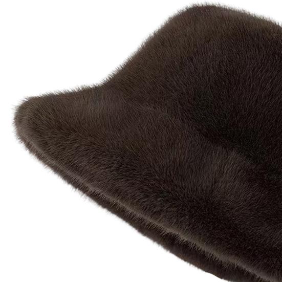Women Winter Hat Thick Fuzzy Plush Faux Fur Heat Retention Windproof Fisherman Hat Short