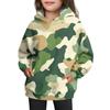 Girls' Hooded Tie- Sweatshirt - Pullover Print Top