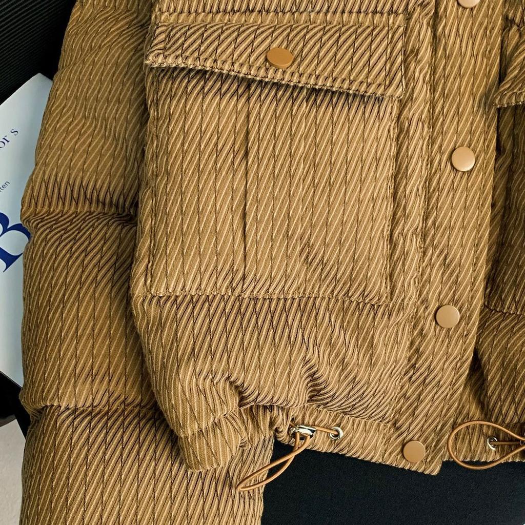 Зимние парки женские большие карманы пуховик толстая хлопковая куртка пуховик хлопковая куртка винтажная верхняя одежда свободного покроя