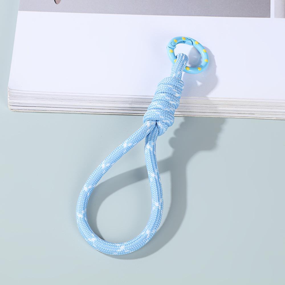 Цветной тканый шнурок для телефона с отстегиваемым брелоком и страховочным шнурком