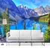 Natural Scenery 3d Photo Wallpaper Snow Mountain Forest Lake Wall Mural Living Room Sofa Tv Backdrop Wall Papers