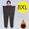 Autumn  Middle-aged Women  ExtraTrousers  Casual  Straight Pants Elastic High Waist Fleece Pants Plus Size