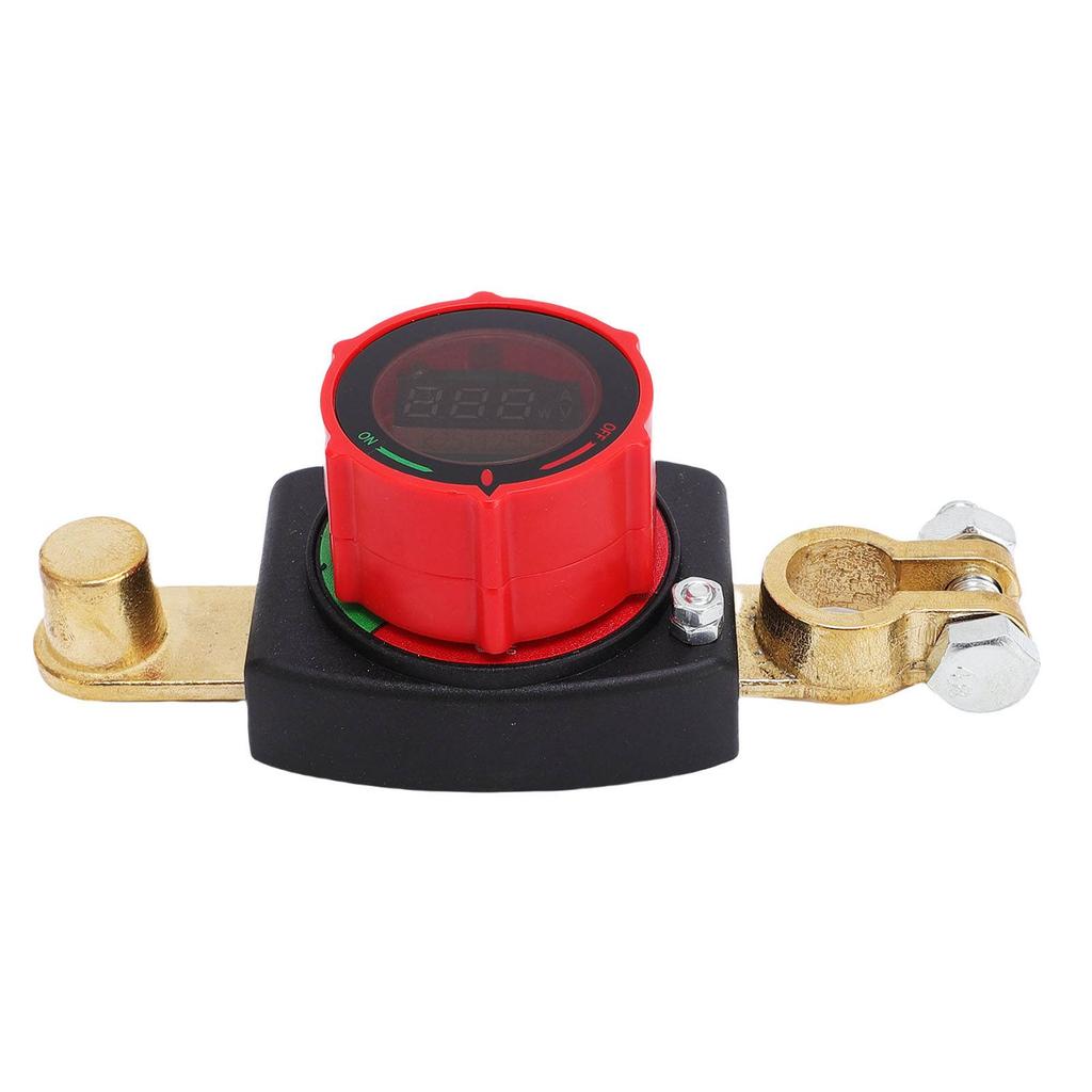 Top Post Battery Disconnect Switch LED Display Rotatable Adjustment Battery On Off Switch for RV Truck Car Yacht