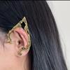 Outline Rose Flower Hollow Ear Clips Zinc Zinc Alloy Ear Hook Cute Elf Ear Clip  Women