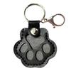 Pet Fur Storage Keychain Dog Cat Hair Memorial Keychain Faux Leather Paw Print Keepsake with Transparent Hair Storage Heartfelt Gift