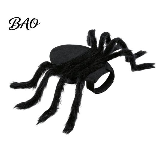 Pet Spider Suit Halloween Costume for Small Dogs Cats, Cat Cosplay Outfit with Horror Themed Wear Adjustable Straps Spooky Holiday Party Dress Up And
