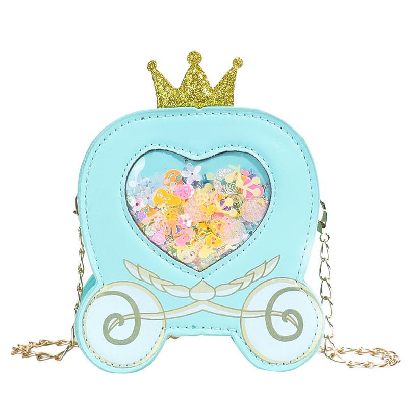 Милая детская сумка через плечо «Корона принцессы» с пайетками для девочки для повседневного использования