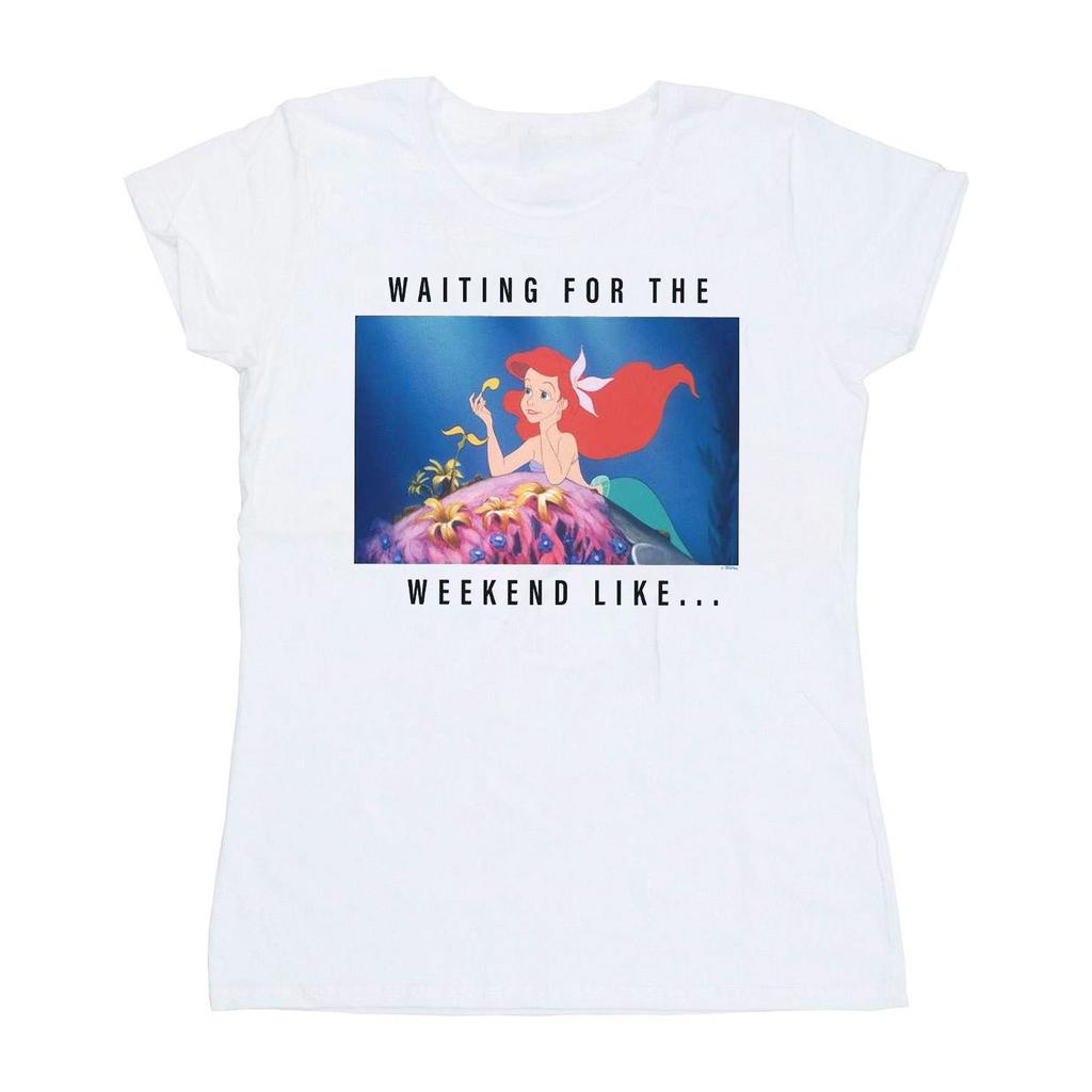Disney Princess Womens/Ladies Ariel Waiting For The Weekend Cotton T-Shirt