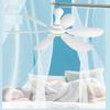 Silent Electric Fan 4-speed Hanging Camping Tent Fan Portable Ceiling Fan  Dormitory