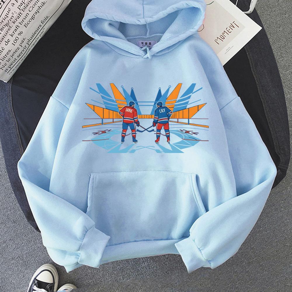 Худи для хоккея с подогревом Rivalry Jane & Lily Fan HOODIE В стиле манги Высококачественное для Осени/Зимы Свитшот с капюшоном на флисе