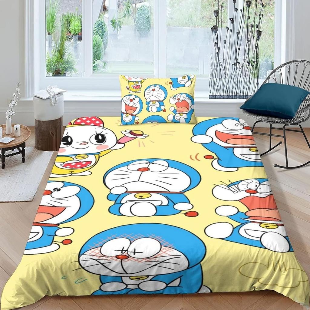 Изысканные 3D Обои с Мультяшным Котом D-Doraemon Принт Постельное Белье Пододеяльник Одеяло Кровать Молодежь Дети Девочки Мальчики Подарок