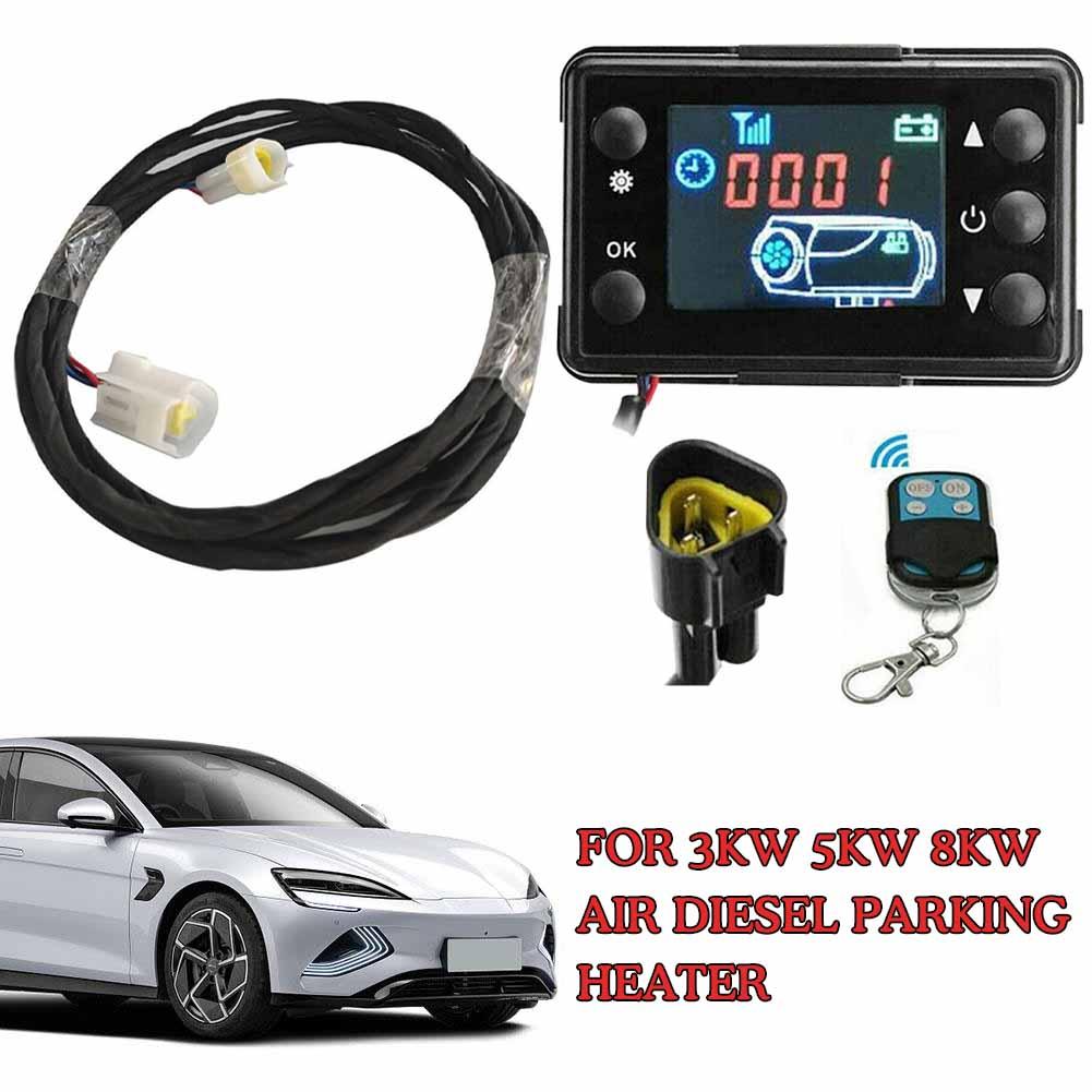12V 5KW Car Air Diesel Parking Heater LCD Monitor Switch Motherboard Harness For Truck Vehicles Heating Replacement Accesso C8S1