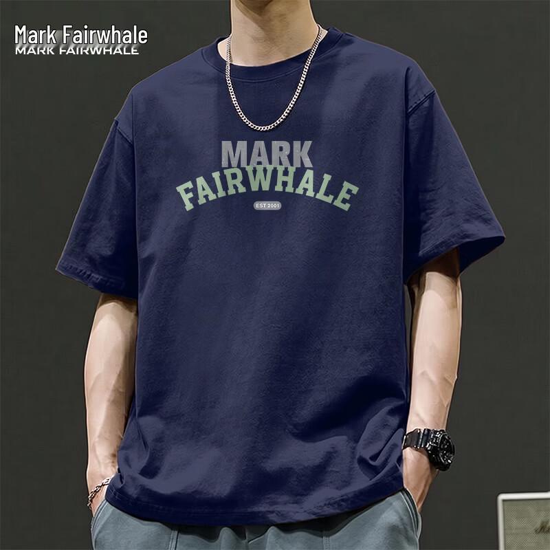 Mark Fairwhale Мужская хлопковая футболка большого размера с антимикробным покрытием, плотный хлопок