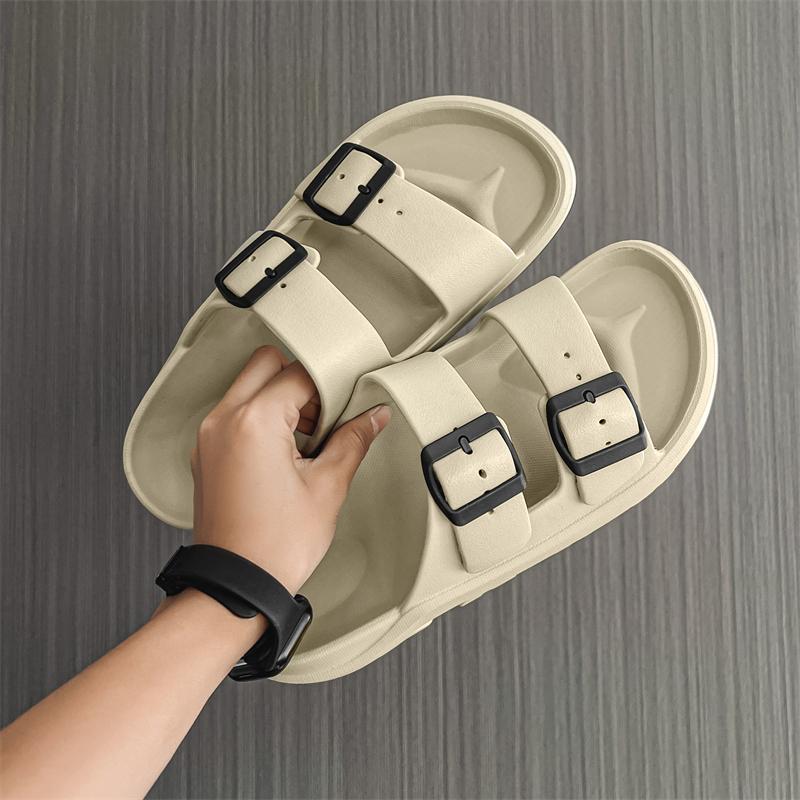 Мужские тапочки модные тапочки для мужчин домашние сандалии толстая подошва мягкие ЭВА женские сандалии лето 2024 пляжная обувь